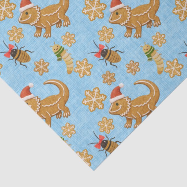 Papel De Seda Pão de Gengibre Bravo Dragão Natal (Detalhes)