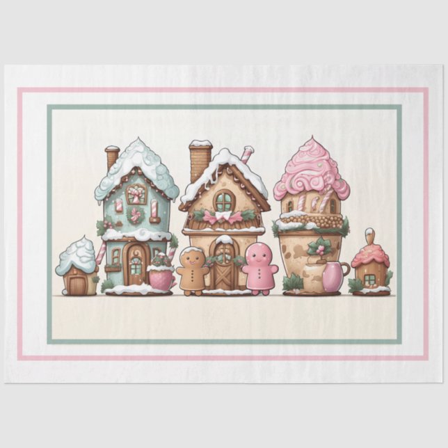 Papel De Seda Pão de Gingerpão de Natal (Frente )