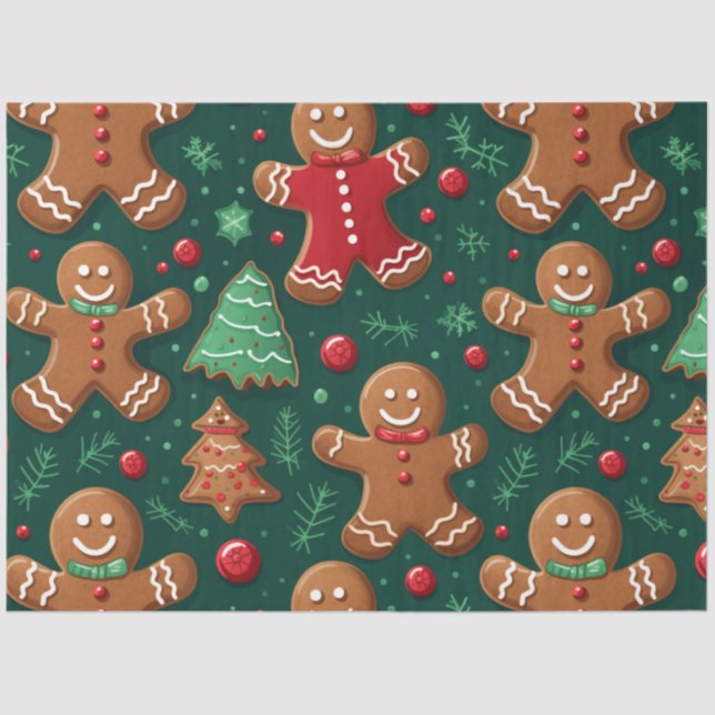 Papel De Seda Pão-Genga Homens e Natal Cookies (Frente )