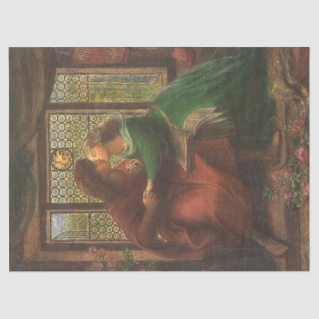 Papel De Seda Paolo e Francesca da Rimini (por Rossetti) (Frente )