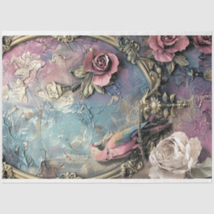 Papel De Seda Papagaio, Shabby Chic, Arte de Pássaro Ornamental 