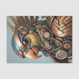 Papel De Seda Papagaio Steampunk Dourado Vintage