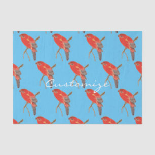 Papel De Seda Papagaio vermelho tropical Thunder_Cove