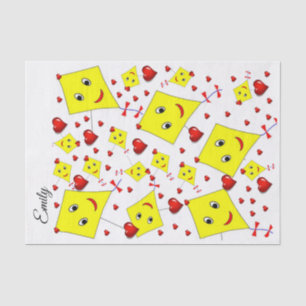 Papel De Seda Papagaios Amarelos