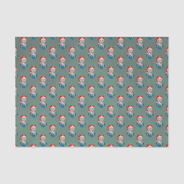 Papel De Seda Papai Noel Bebê (Frente )