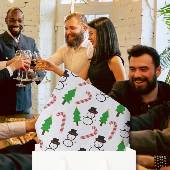 Papel De Seda Papai Noel Cane de Açúcar Árvore de Natal (Criador carregado)