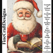 Papai Noel, Caneca, Livro, Decoupagem Personalizad