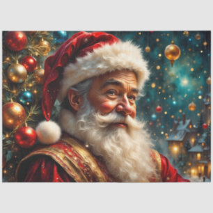 Papel De Seda Papai Noel Clássico Papai Noel Tradicional