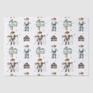 Papel De Seda Papai Noel Cowboy