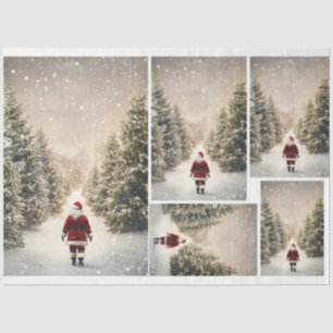 Papel De Seda Papai noel de inverno