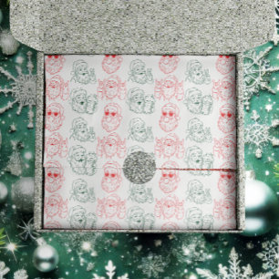 Papel De Seda Papai Noel Desenhado à Mão Legal