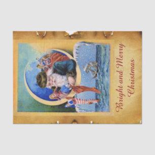 PAPEL DE SEDA PAPAI NOEL DOS MARINHEIROS, DA LUA, DAS MEIAS DO