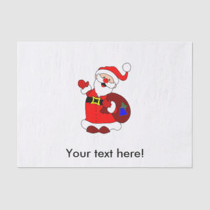 Papel De Seda Papai Noel e cliente de sacola de presentes