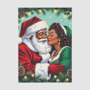 Papel De Seda Papai Noel e Mamãe Noel Doce Natal