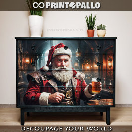 Papel De Seda Papai Noel em um pub fazendo uma pausa do Natal