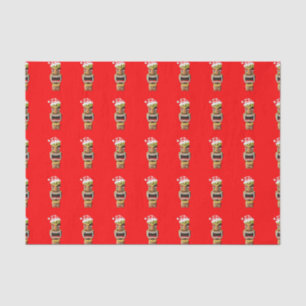 Papel De Seda Papai noel havaiano Tiki do Natal