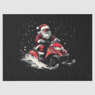 Papel De Seda Papai Noel Moto de Neve Trenó Motorizado Natal Eng
