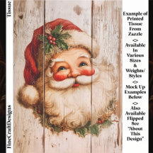 Papai Noel Retrô Vintage em Madeira Rústica EL1L D