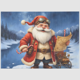 Papel De Seda Papai Noel Steampunk – Aventura de Natal Vintage