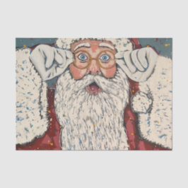 Papel De Seda Papai Noel Surpreso