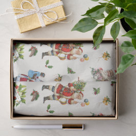 Papel De Seda Papai Noel Vintage Personalizado de Natal
