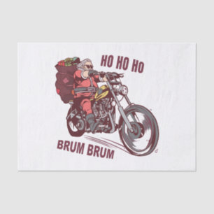 Papel De Seda Papais noeis Biker Figurino de Natal para Convite