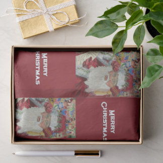 Papel De Seda Papais noeis Clássicos - Verificando Duas Vezes Fe