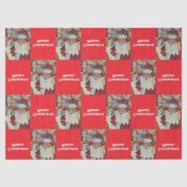 Papel De Seda Papais noeis Clássicos - Verificando O Vermelho De