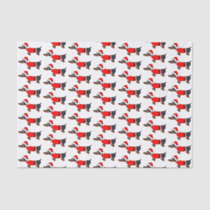 Papel De Seda Papais noeis de desenho animado Dachshund Dog Pape
