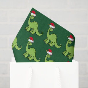 Papel De Seda Papais noeis de Dinossauro para Crianças de Natal