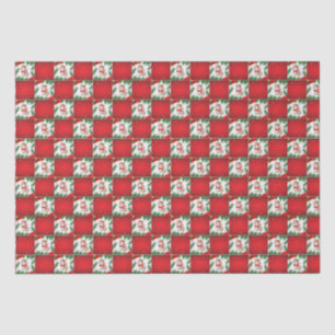 Papel De Seda Papais noeis de gatos cortantes modernos Xmas Holl