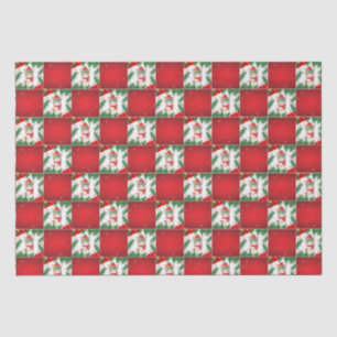 Papel De Seda Papais noeis de gatos cortantes modernos Xmas Holl