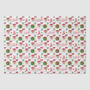 Papel De Seda Papais noeis de Natal
