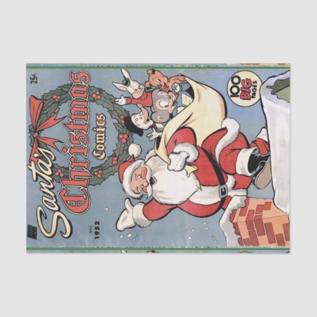 Papel De Seda Papais noeis de Natal 1952 (Frente )