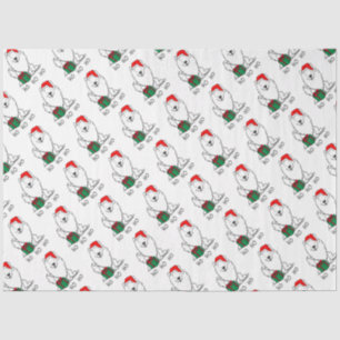 Papel De Seda Papais noeis de Natal - Cão esquimó americano HO H