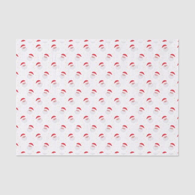 Papel De Seda Papais noeis de Natal modernos (Frente )