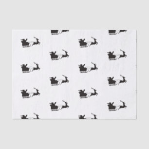 Papel De Seda Papais noeis de Natal modernos Sleigh e Reindeer