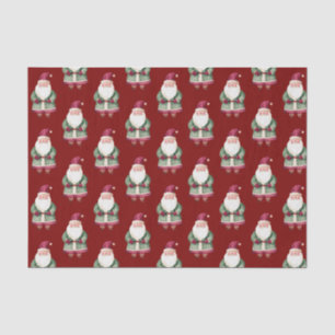 Papel De Seda Papais noeis de Natal Vermelhos