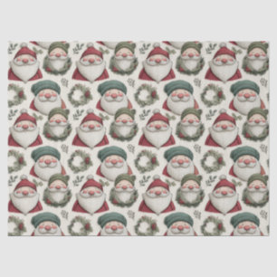 Papel De Seda Papais noeis de Natal Whimsso com Mortes Festivas