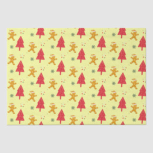 Papel De Seda papais noeis de pão de feliz com floco de neve Pat