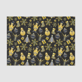 Papel De Seda Papais noeis Dourados de Natal Snowman a empatar o