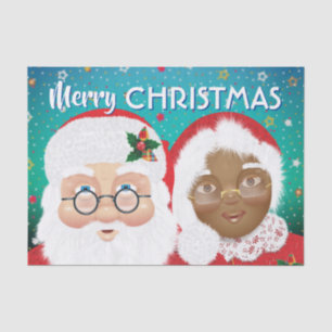 Papel De Seda Papais noeis e Feriado de Natal da Sra. Claus Bira