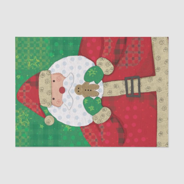 Papel De Seda Papais noeis Gingerbread Festivo (Frente )