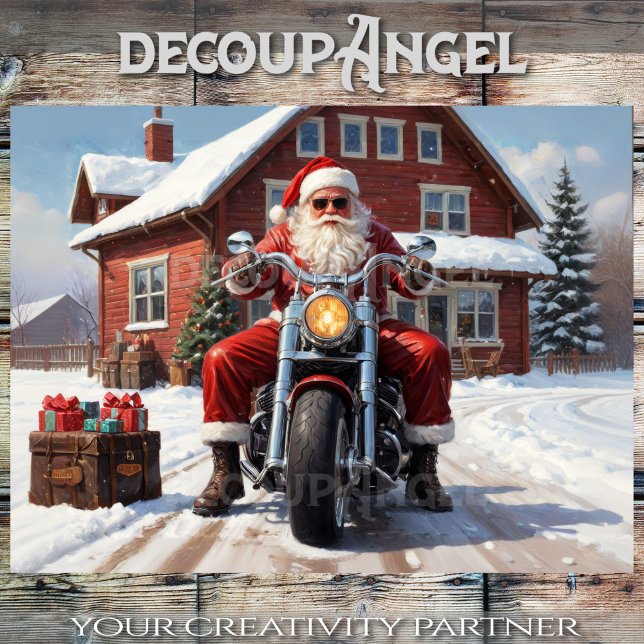 Papel De Seda Papais noeis na estrada - desacoplamento - (Criador carregado)