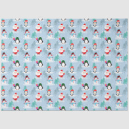 Papel De Seda Papais noeis, Neves e Presentes