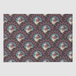 Papel De Seda Papais noeis Retro Pinkmas Mandala Art Scallop
