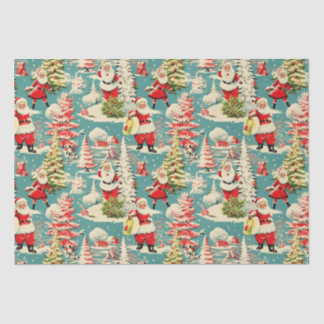 Papel De Seda Papais noeis Retro Wonderland 2