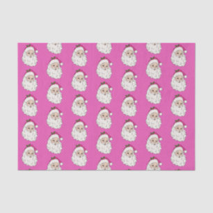 Papel De Seda Papais noeis Rosa Quente