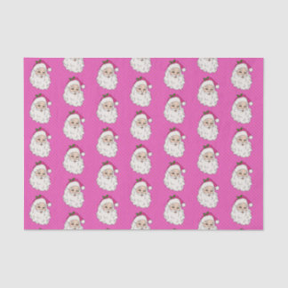 Papel De Seda Papais noeis Rosa Quente