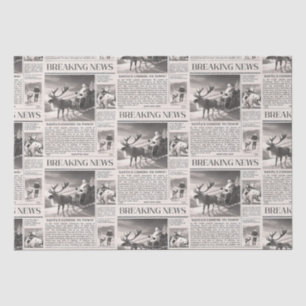 Papel De Seda Papais noeis Ursos Quebrando Notícias Jornais Vest
